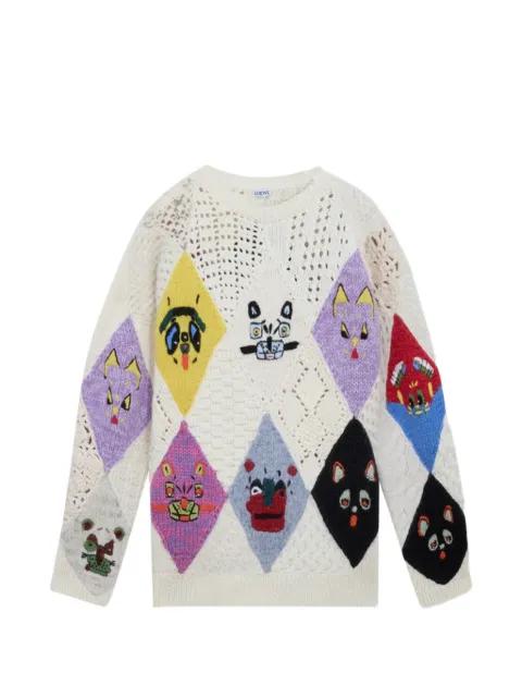 x Louis Wain Futuristic cat sweater by LOEWE