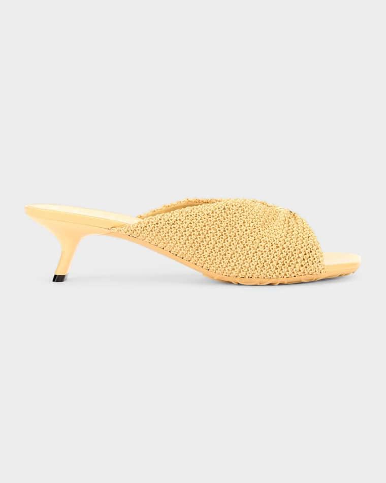 x Paula's Ibiza 45mm Pebble Woven Slide Sandals by LOEWE