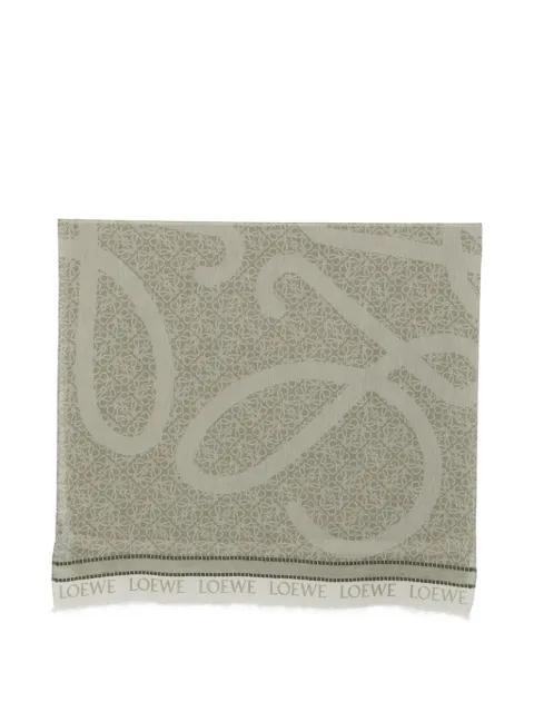 x Paula's Ibiza Anagram-pattern fringed pareo by LOEWE