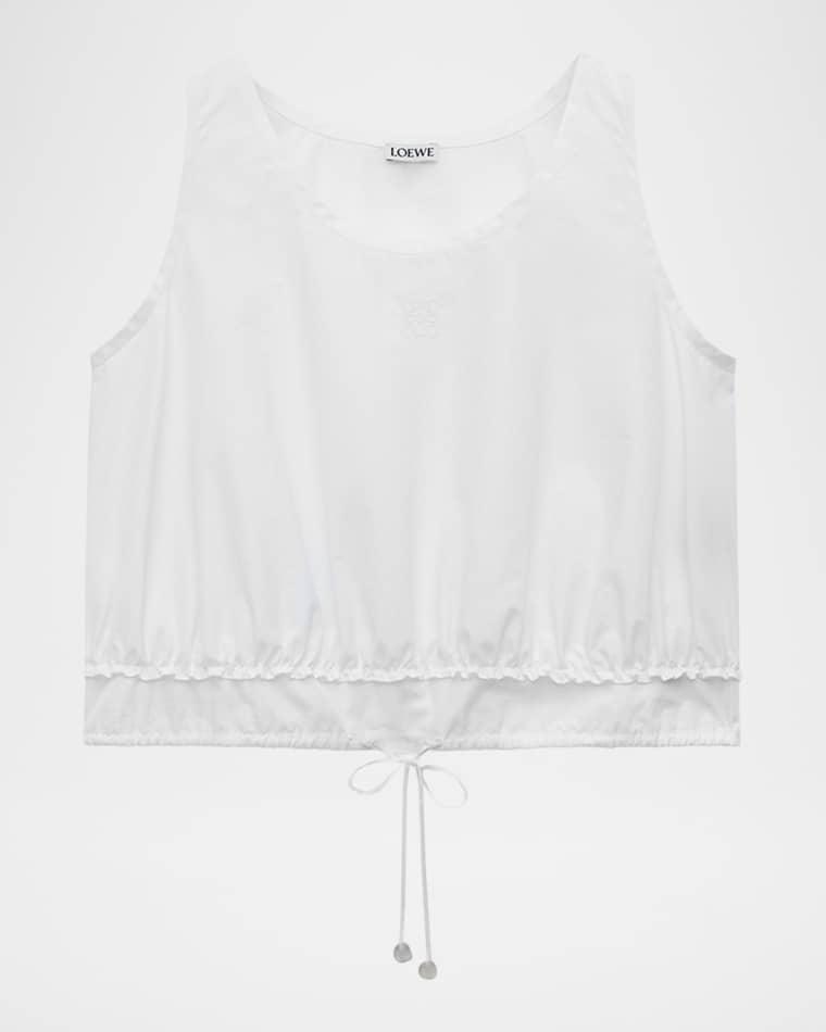 x Paula's Ibiza Cropped Drawstring Top by LOEWE
