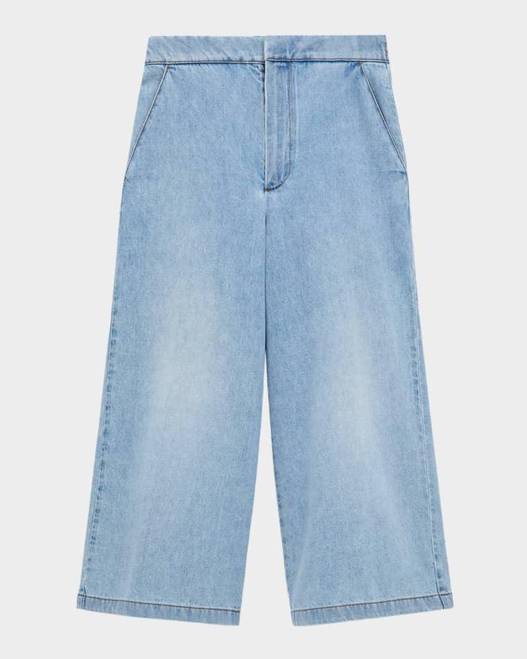 x Paula's Ibiza Cropped Wide-Leg Pants by LOEWE