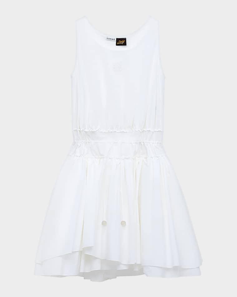 x Paula's Ibiza Drawstring Mini Tank Dress by LOEWE