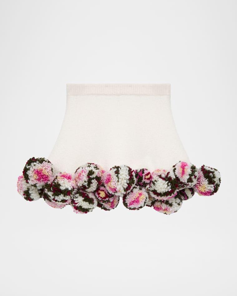 x Paula's Ibiza Pom-Pom Boucle Mini Skirt by LOEWE