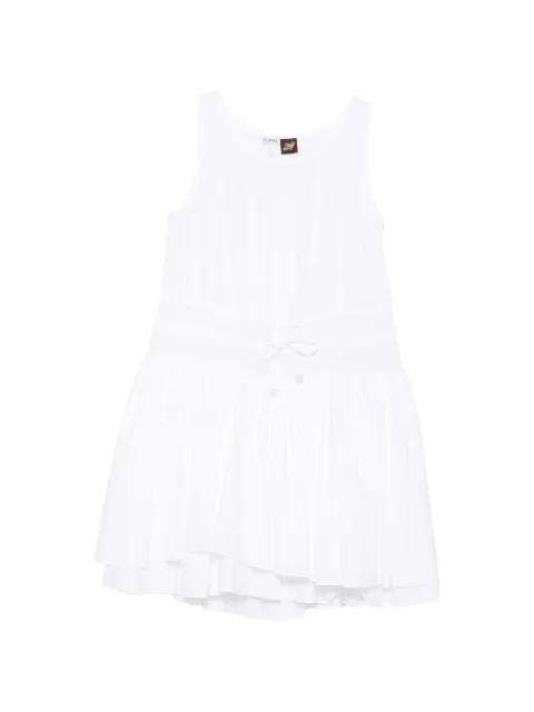 x Paula's Ibiza tiered drawstring mini dress by LOEWE