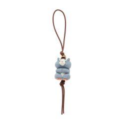 x Suna Fujita - Hamster felt and calf leather bag jewel by LOEWE