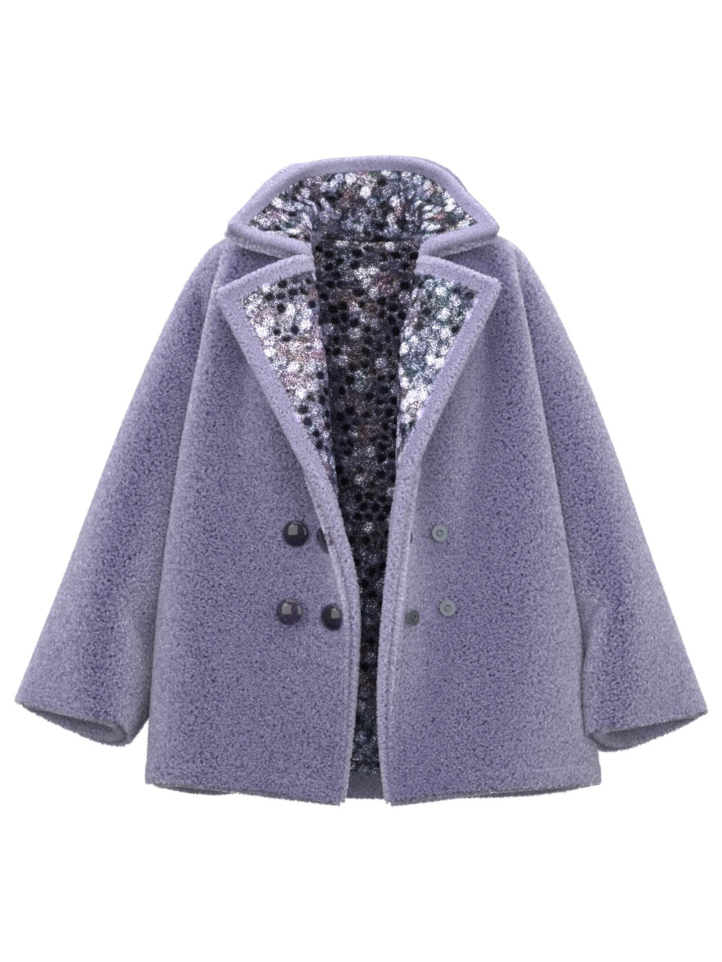 Fur-tale Purple Coat by LOFEDO