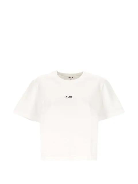 Cherry logo-print cropped T-shirt by LOIS JEANS