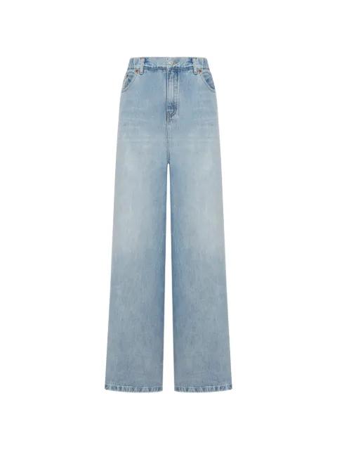flow wide denim jeans by LOIS JEANS