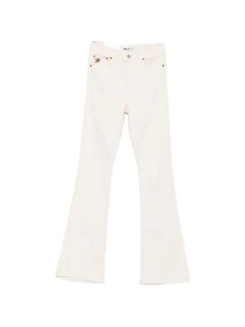 logo-patch flared trousers by LOIS JEANS