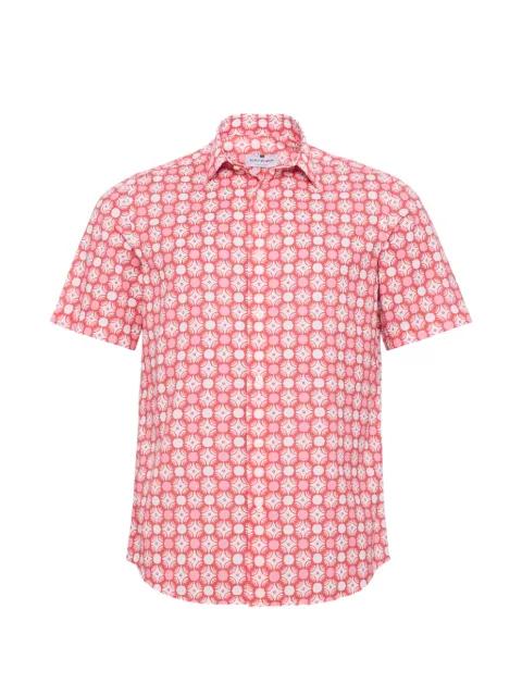 geometric-print short-sleeve polo shirt by LOJA DAS MEIAS