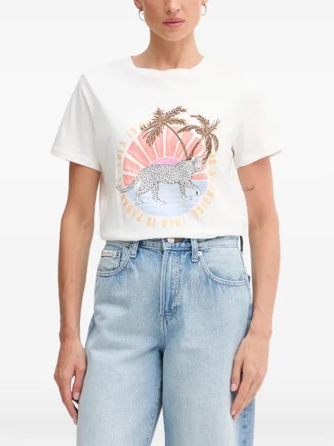bead-embellished graphic-print T-shirt by LOLA CASADEMUNT