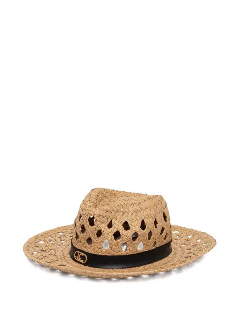 perforated woven hat by LOLA CASADEMUNT