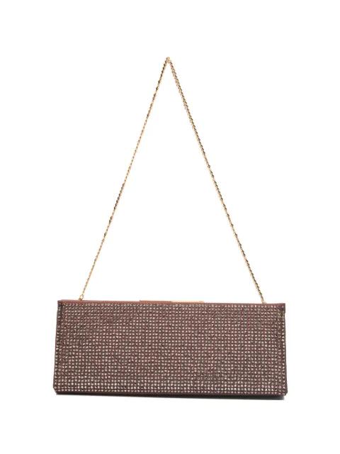 Écla rhinestone chain-strap clutch bag by LOLA CRUZ