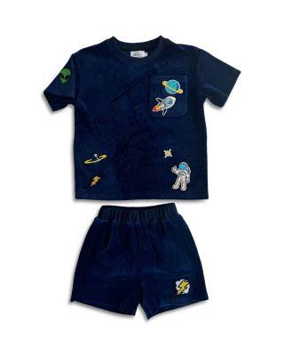 Boys' Space Patches Velour Tee & Shorts Set - Little Kid by LOLA + THE BOYS