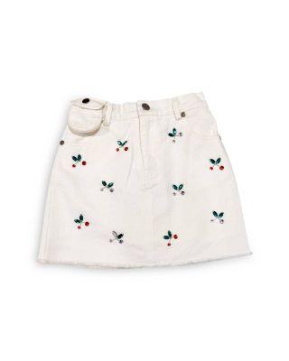 Girls' Cherry On Top Gem Denim Skirt - Little Kid by LOLA + THE BOYS
