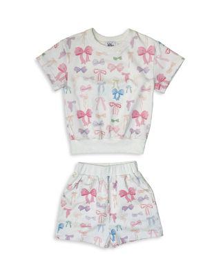 Girls' Pretty Bows Top & Shorts Set - Little Kid by LOLA + THE BOYS