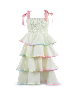 Girls' Rainbow Tiered Bow Dress - Little Kid by LOLA + THE BOYS