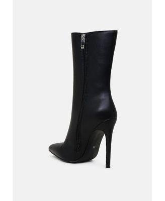micah pointed toe stiletto high ankle boots by LONDON RAG