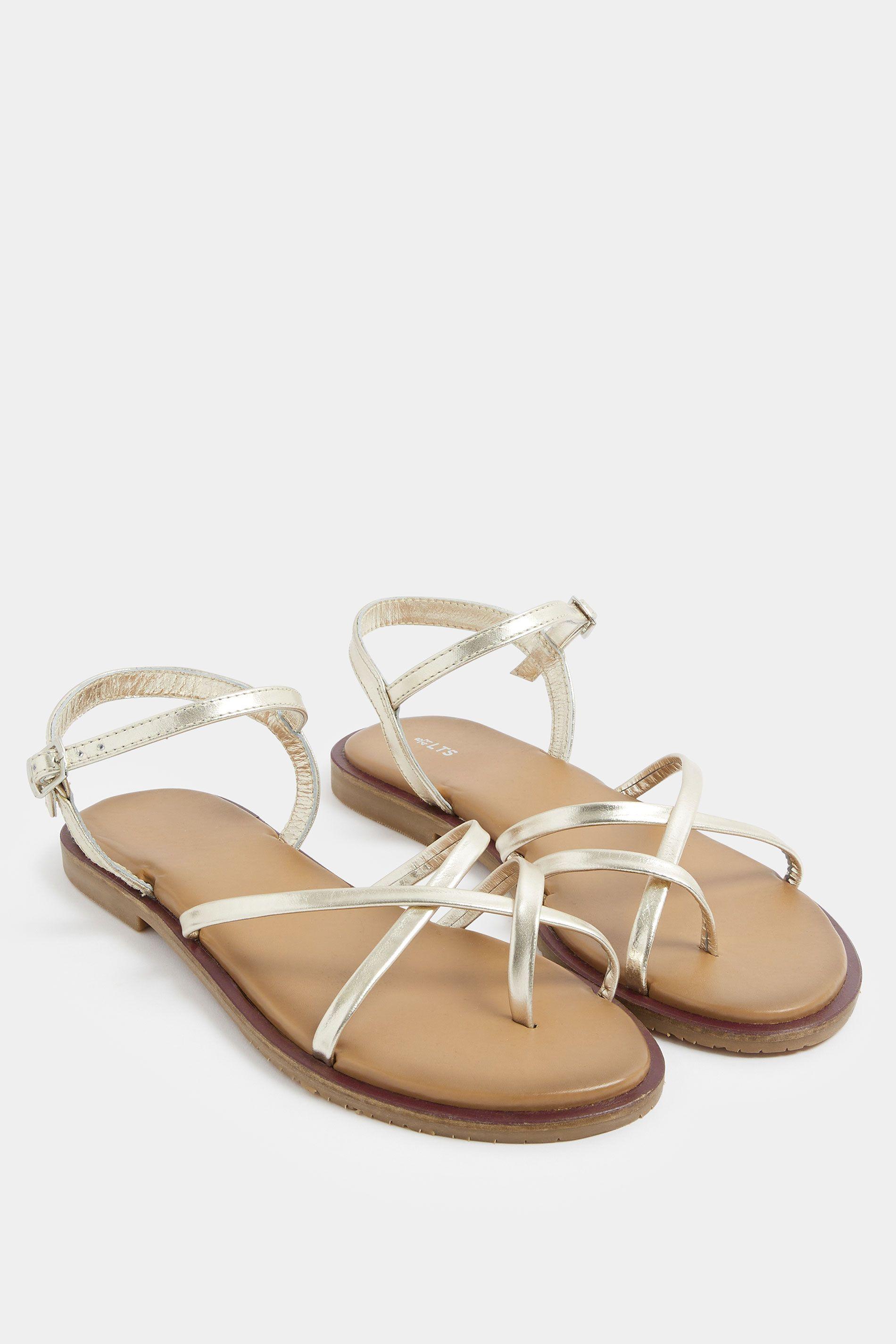Cross Strap Sandals In Standard Fit by LONG TALL SALLY