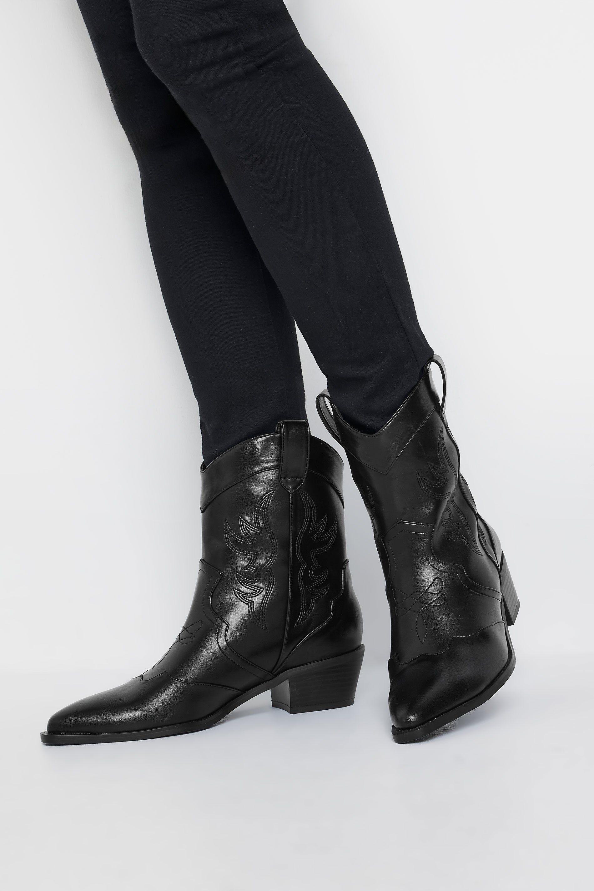 Faux Suede Cowboy Boots by LONG TALL SALLY