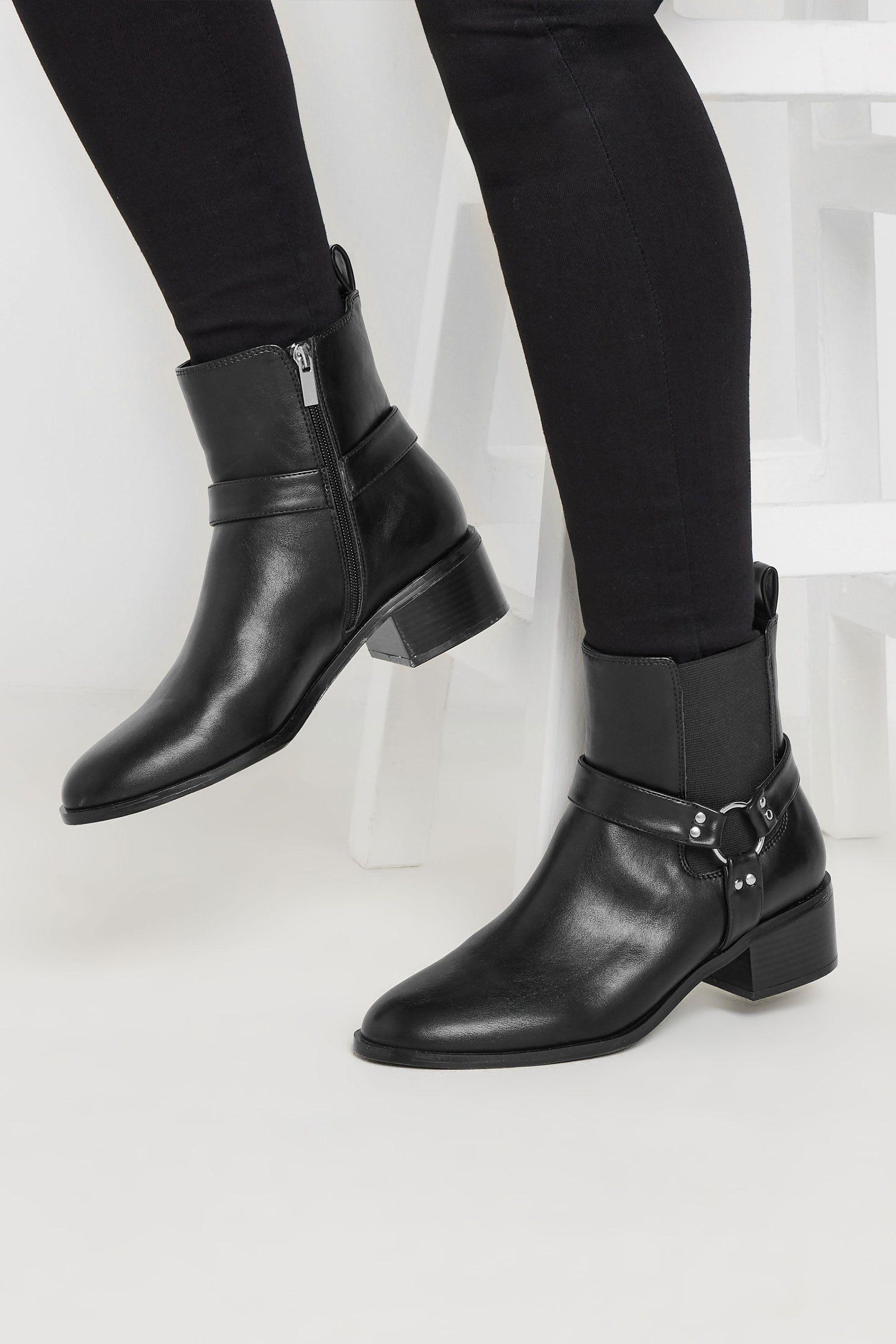 Harness Biker Boots by LONG TALL SALLY