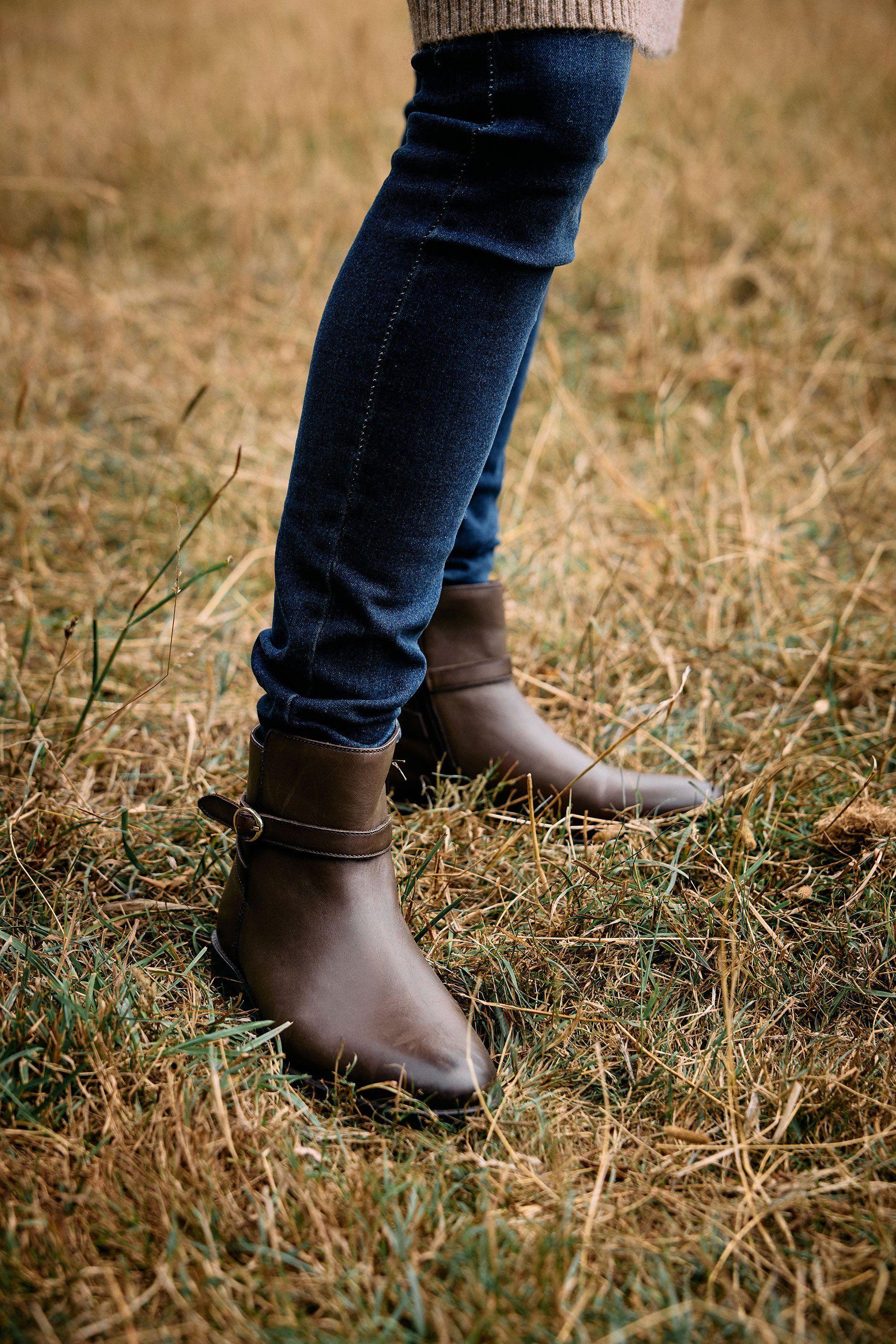 Leather Buckle Detail Ankle Boot by LONG TALL SALLY
