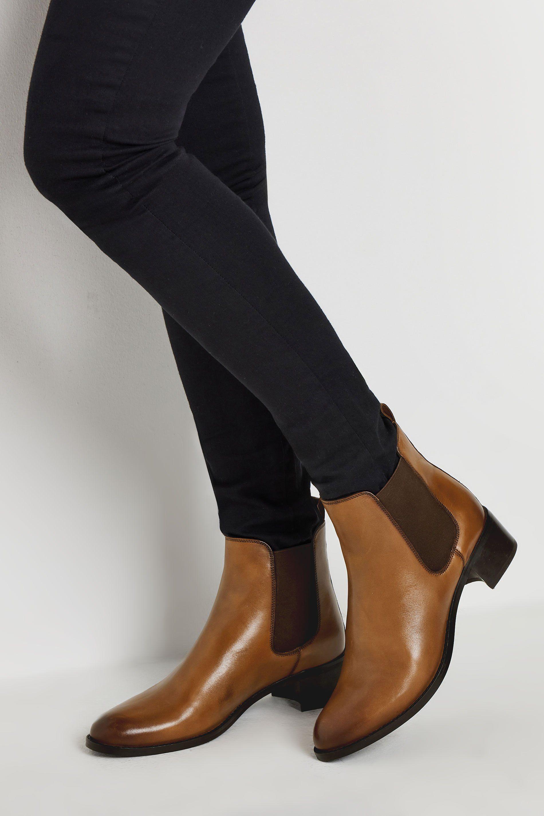 Leather Chelsea Boots by LONG TALL SALLY