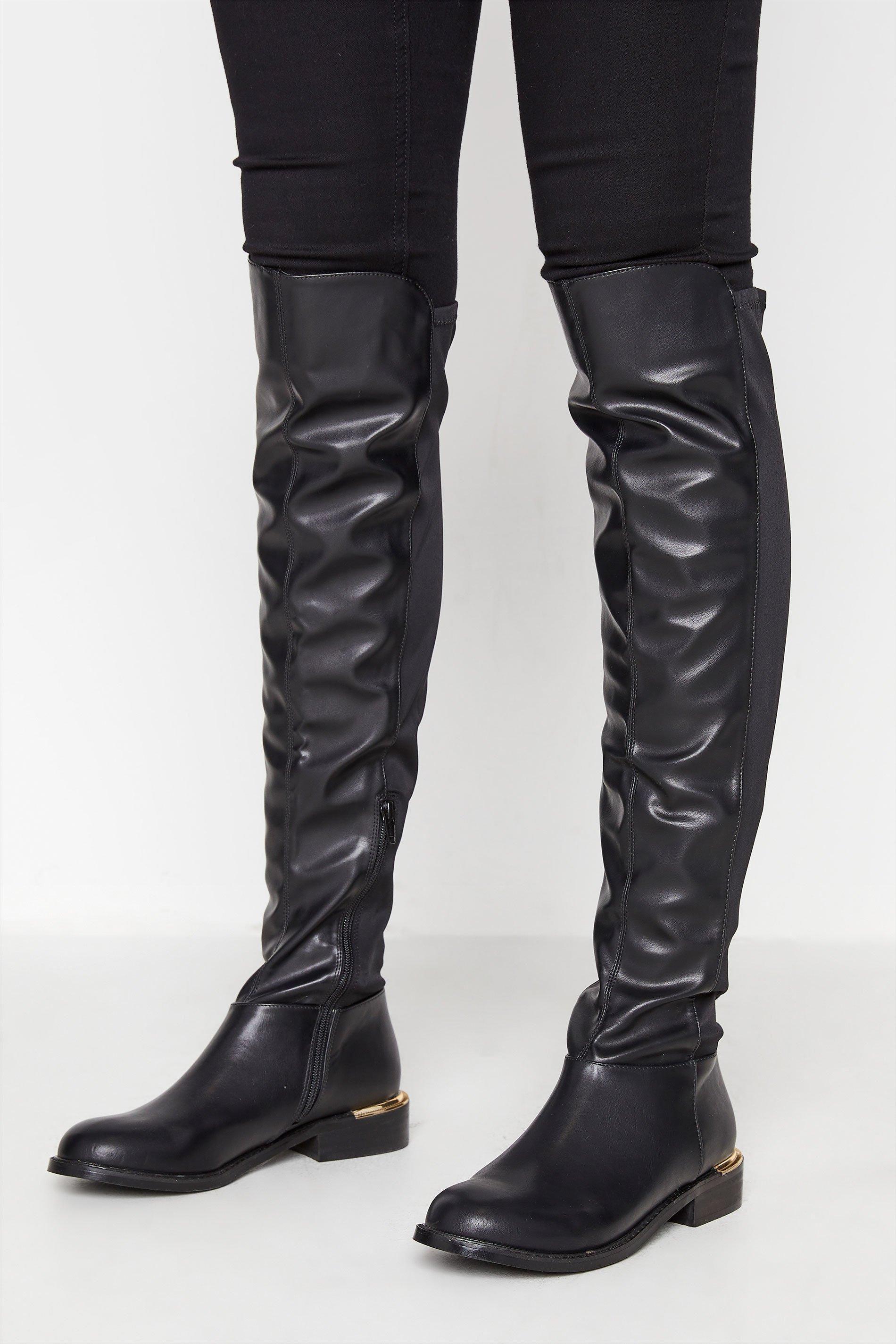 Over The Knee Stretch Boots by LONG TALL SALLY
