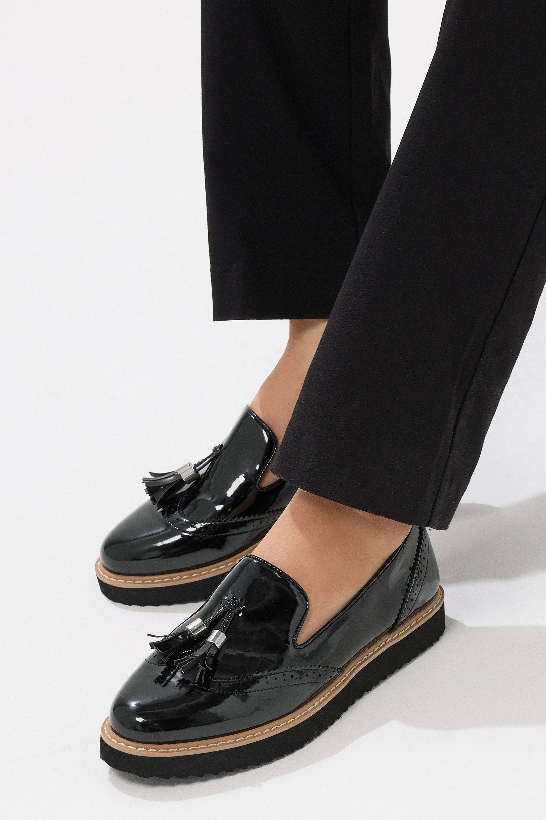 Patent Tassel Slip-On Loafers by LONG TALL SALLY
