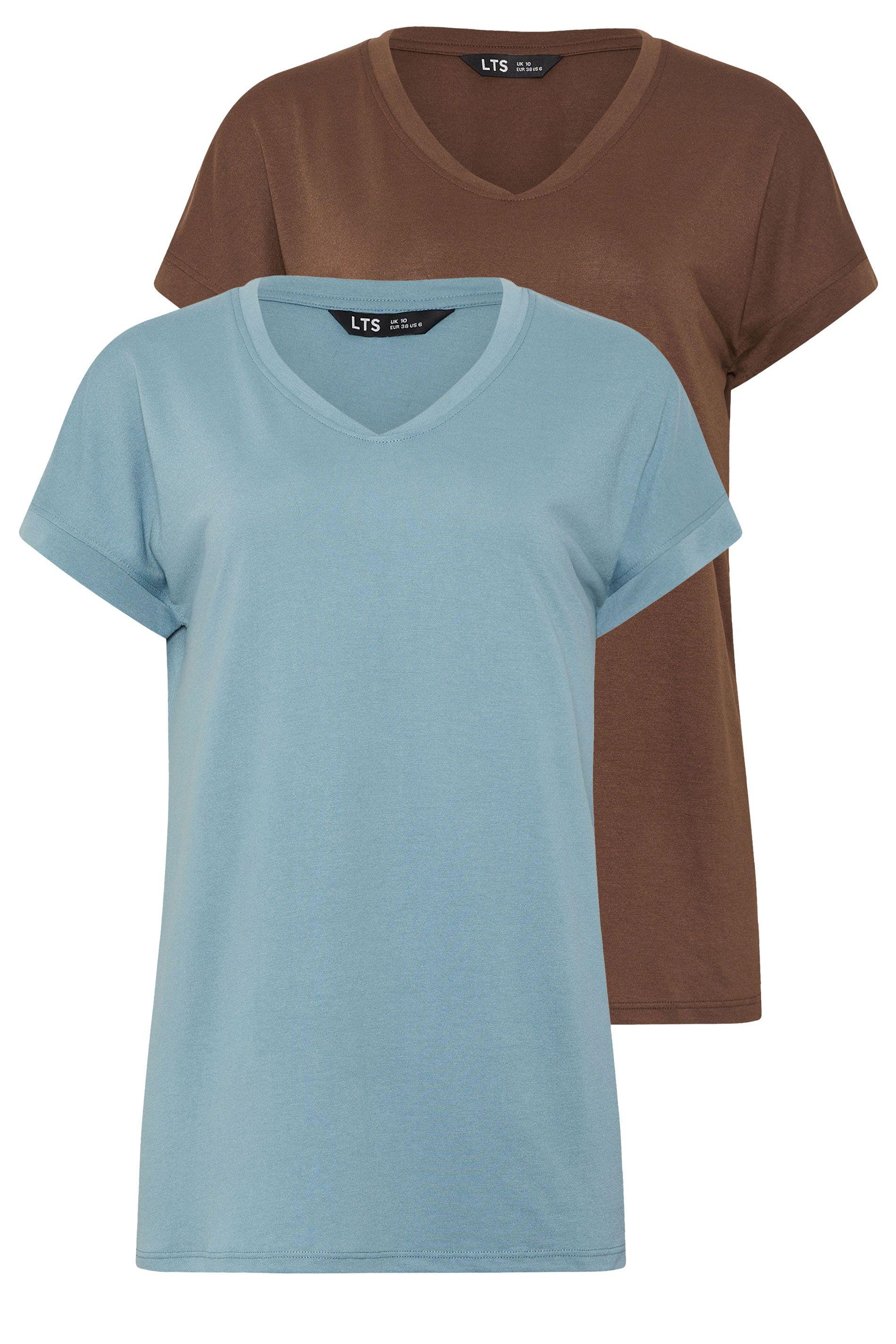 Tall 2 Pack V-Neck T-Shirts by LONG TALL SALLY