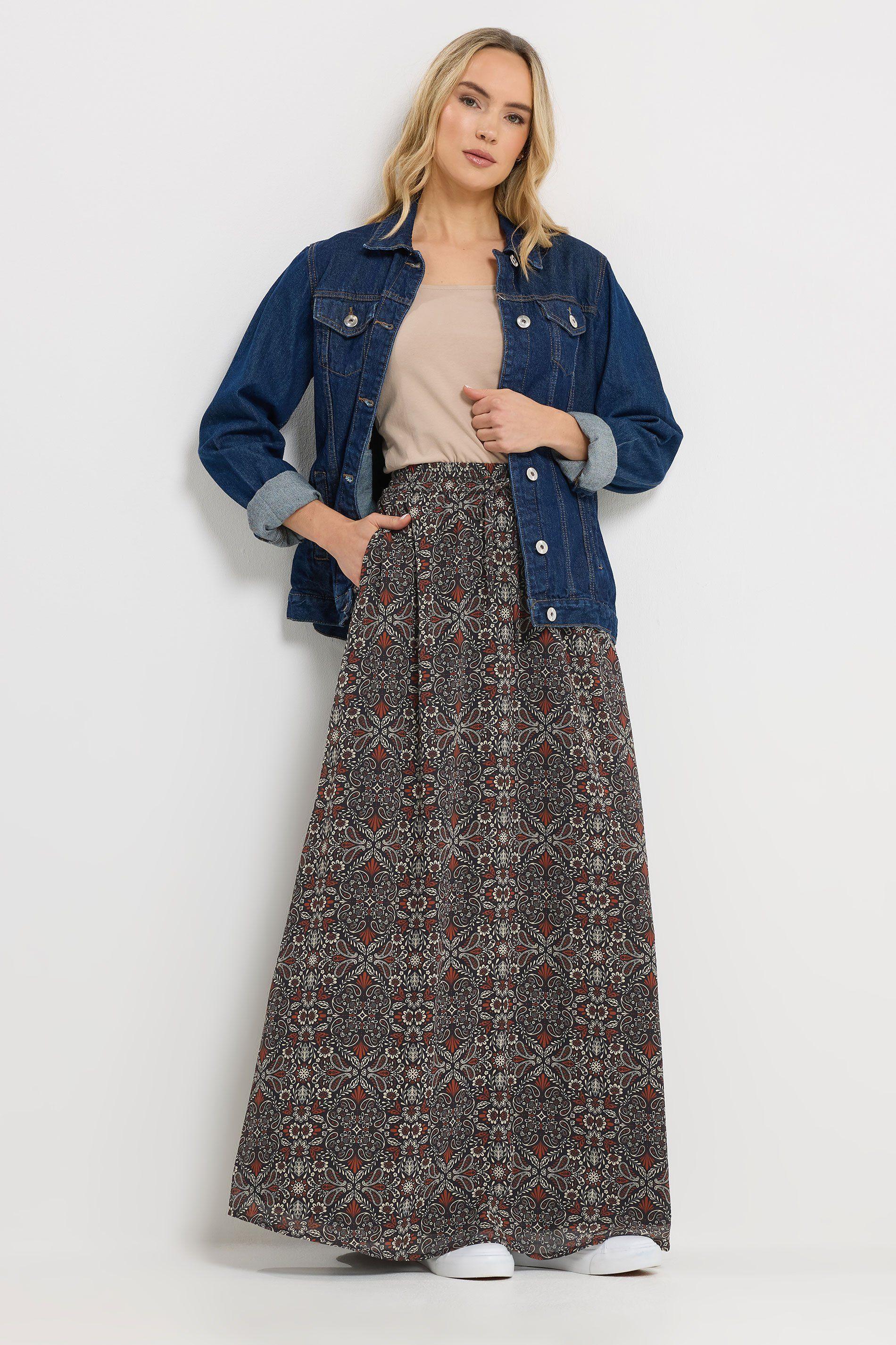 Tall Abstract Tie Waist Maxi Skirt by LONG TALL SALLY