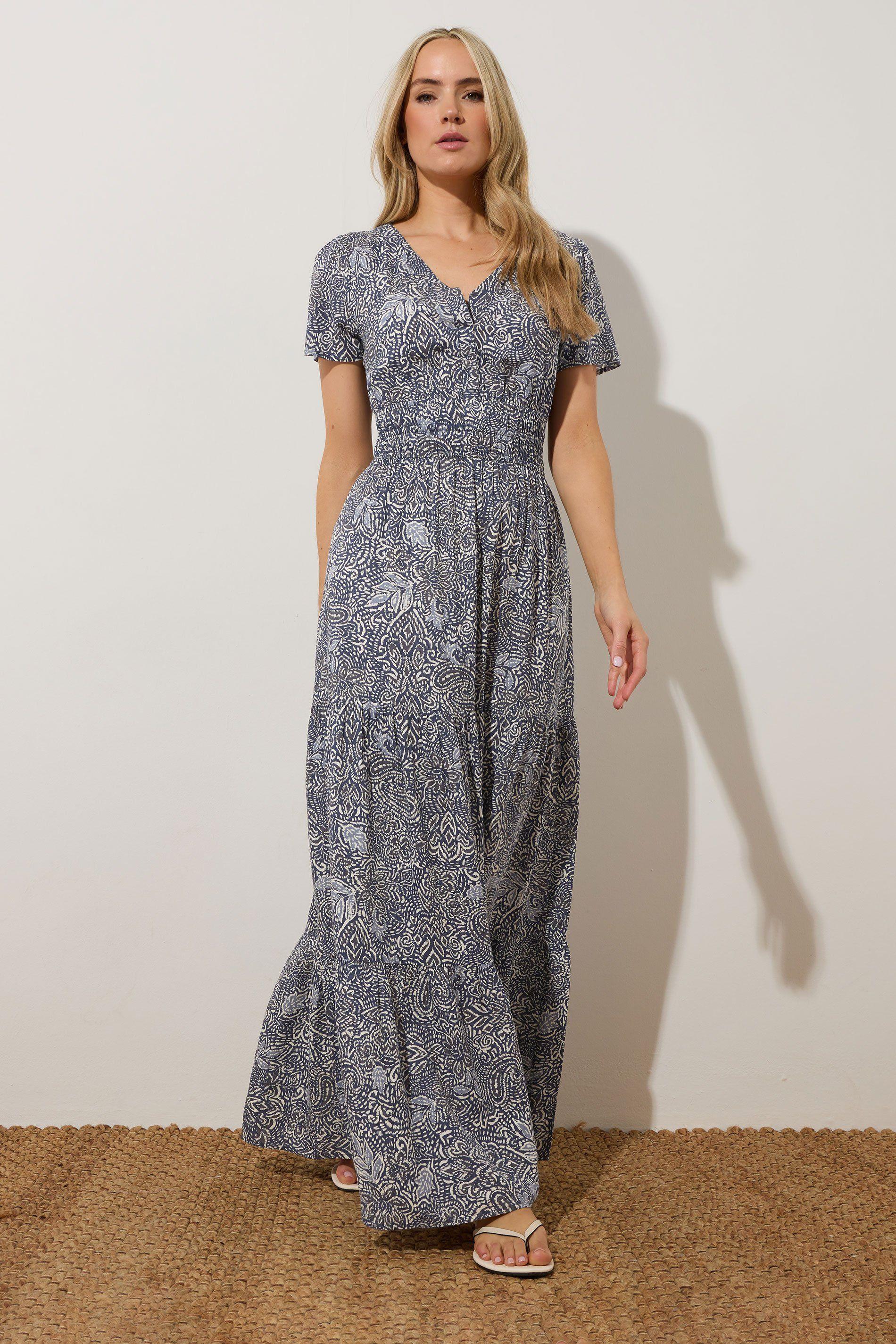 Tall Abstract Tiered Maxi Dress by LONG TALL SALLY