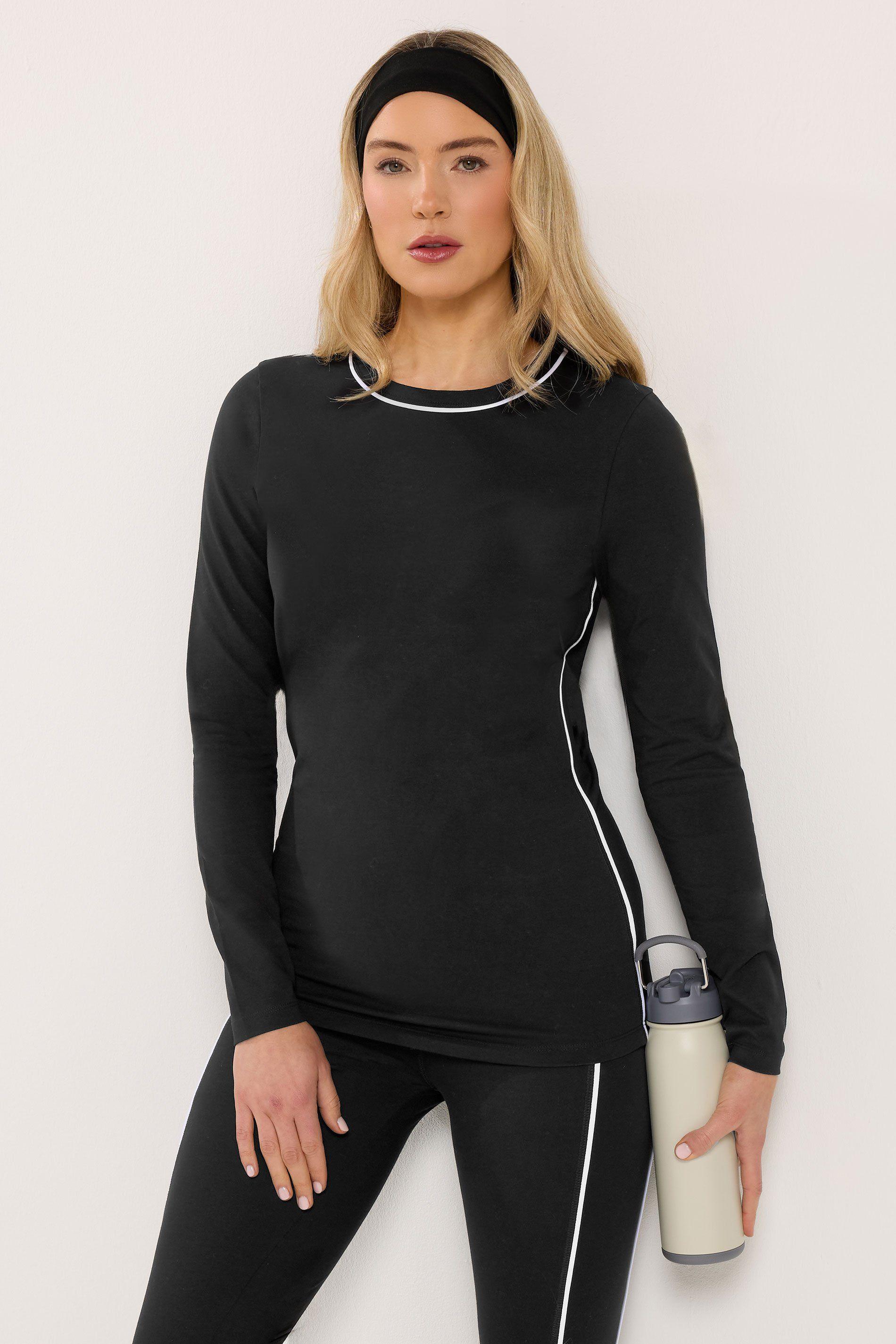 Tall Active Piped Long Sleeve Top by LONG TALL SALLY