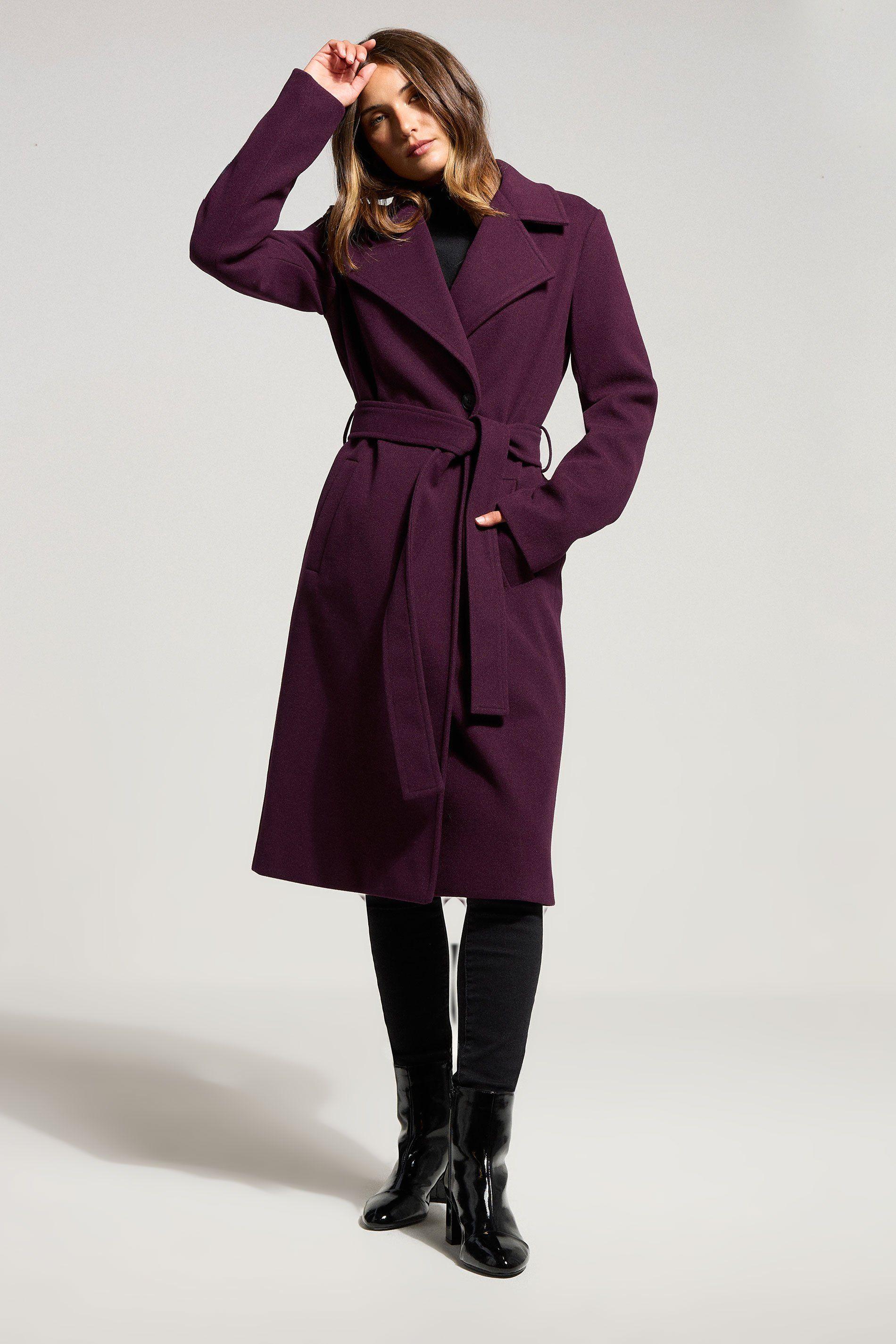 Tall Belted Wrap Midi Coat by LONG TALL SALLY