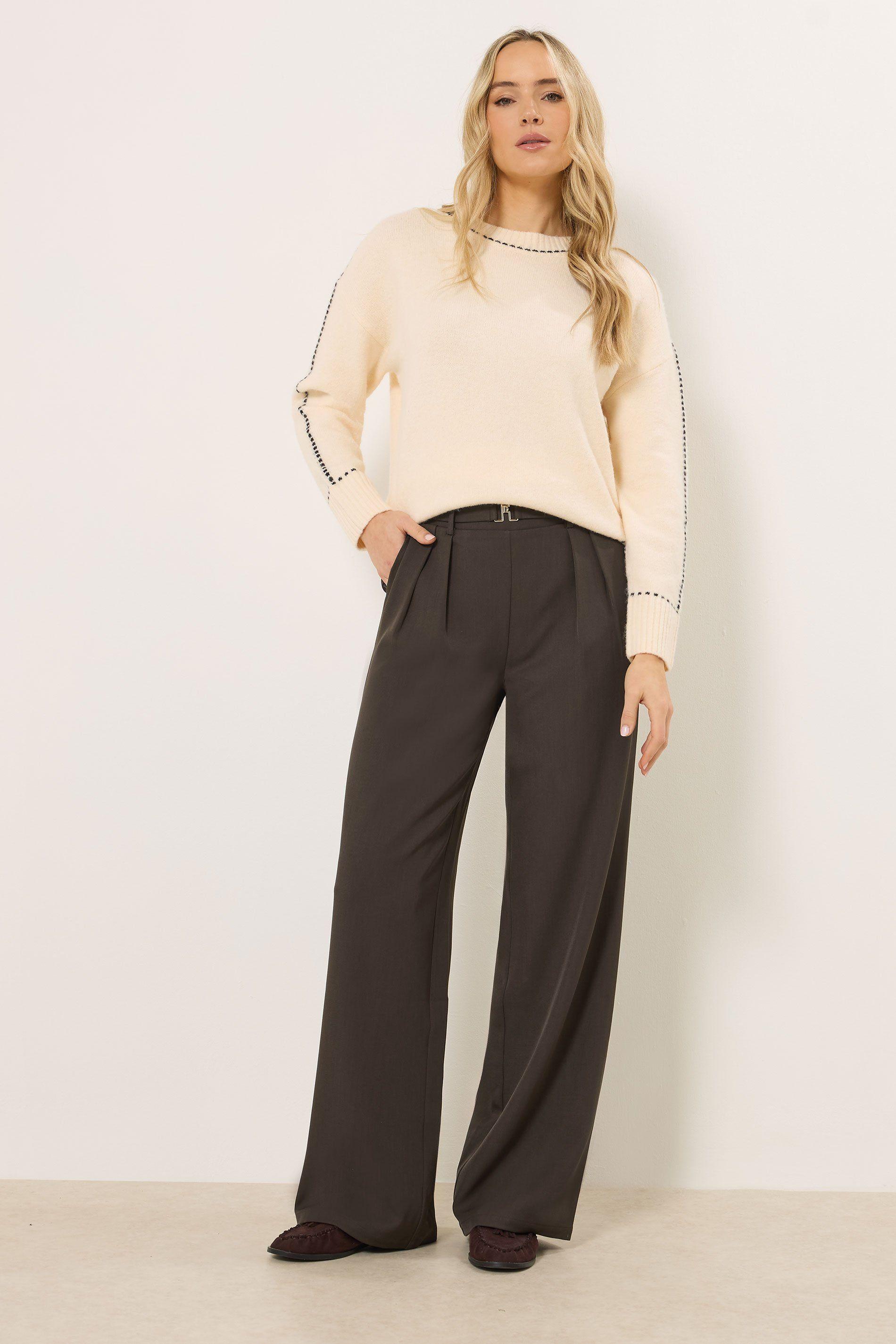 Tall Buckle Wide Leg Trousers by LONG TALL SALLY