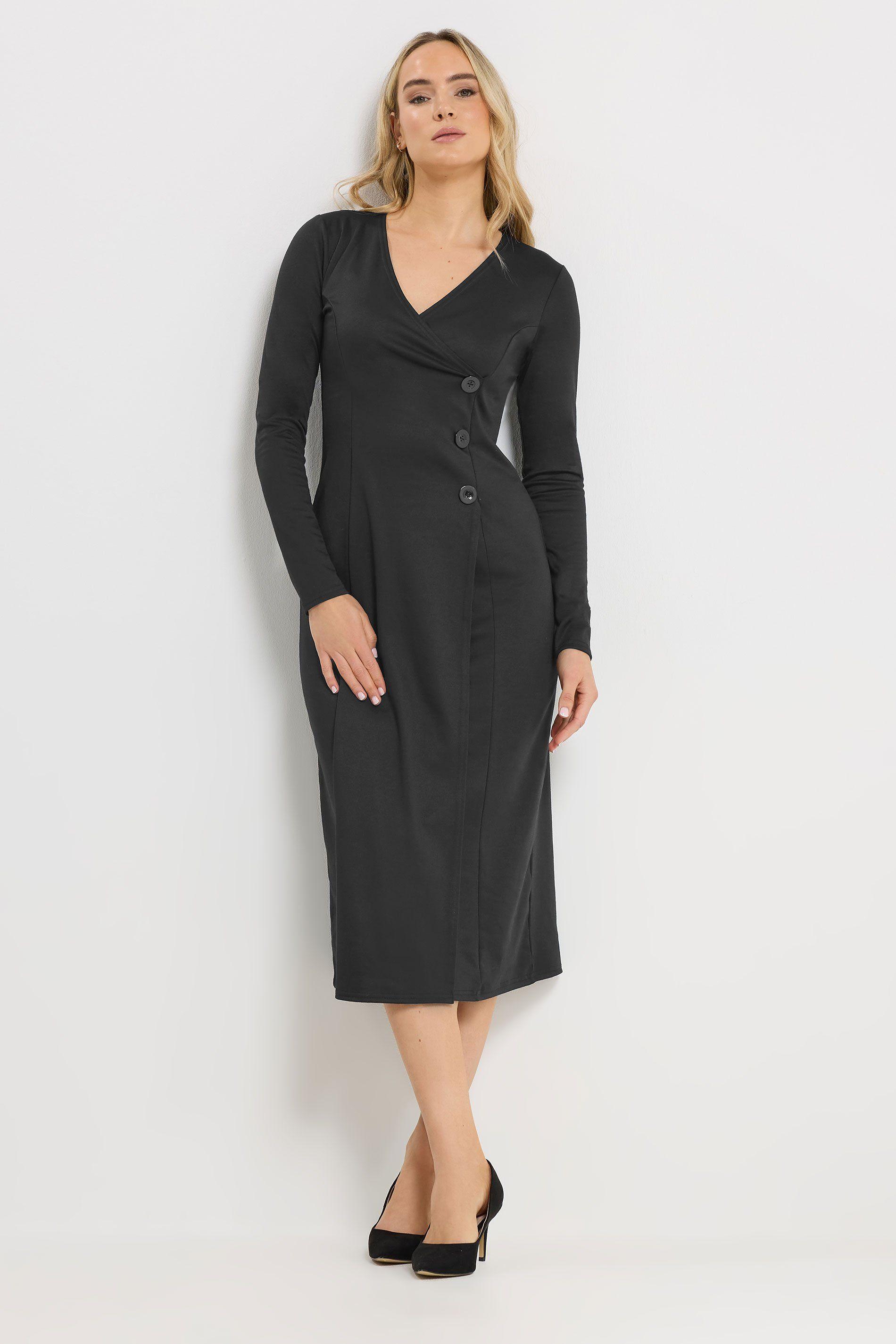 Tall Button Wrap Midi Dress by LONG TALL SALLY
