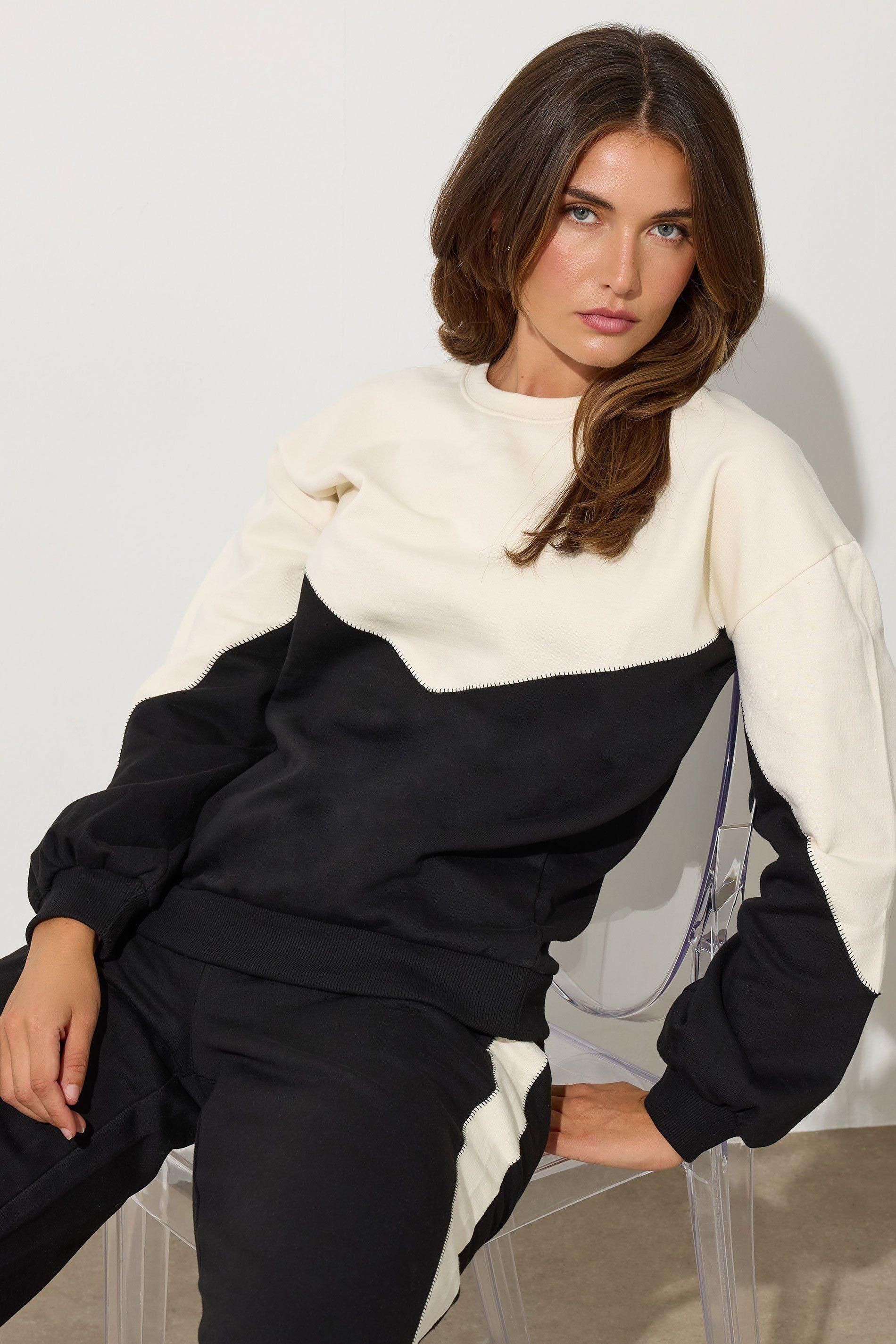 Tall Contrast Colour Block Sweatshirt by LONG TALL SALLY