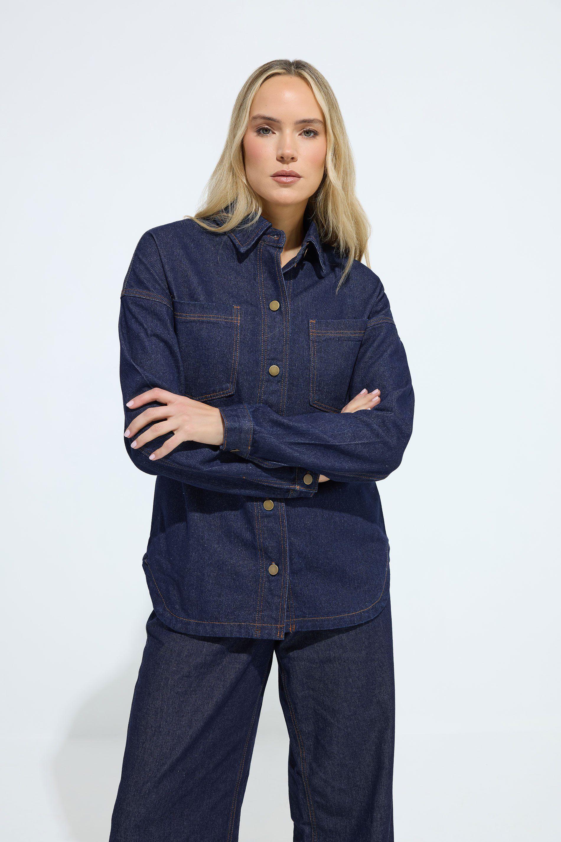 Tall Denim Shacket by LONG TALL SALLY