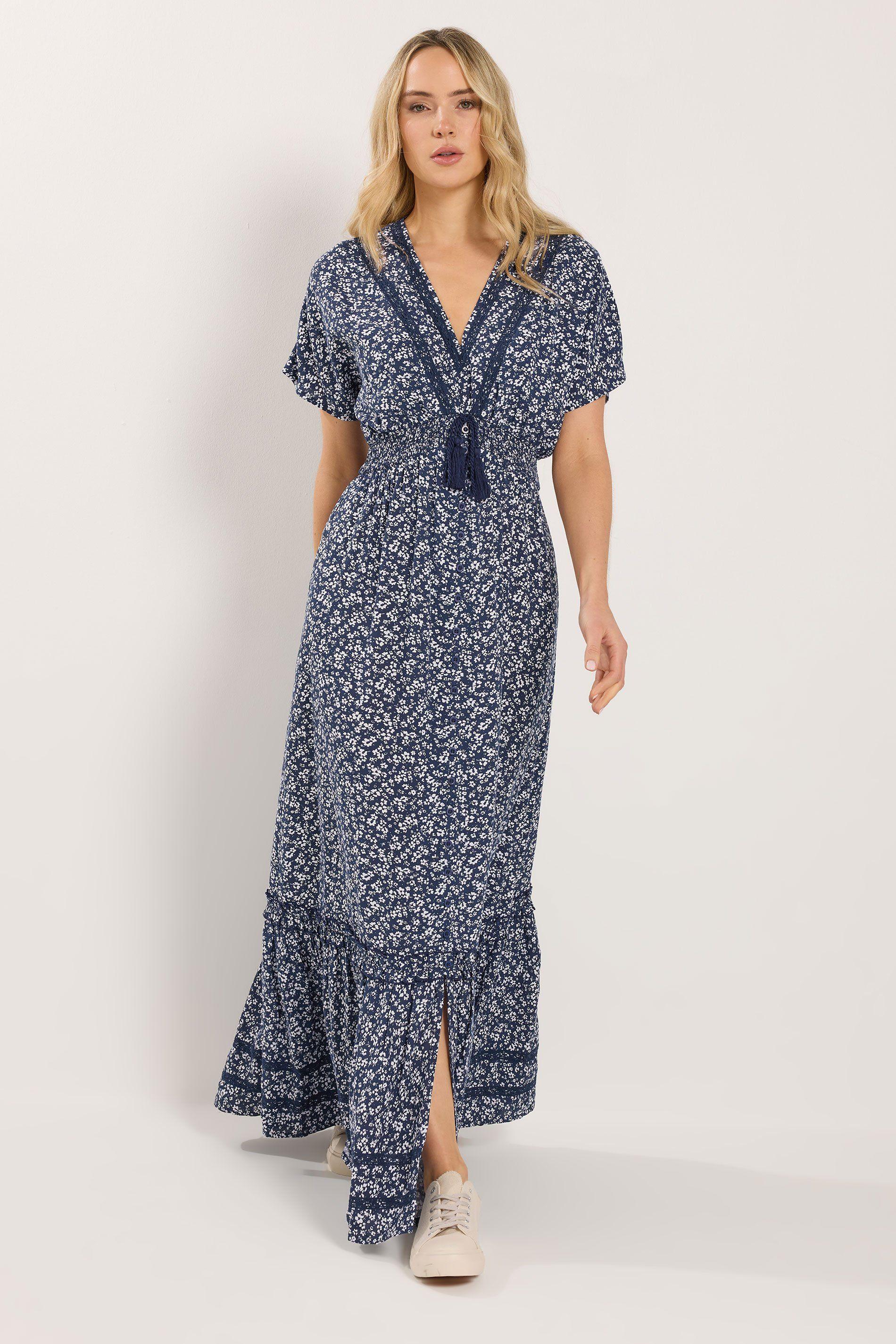 Tall Ditsy Floral Button Maxi Dress by LONG TALL SALLY