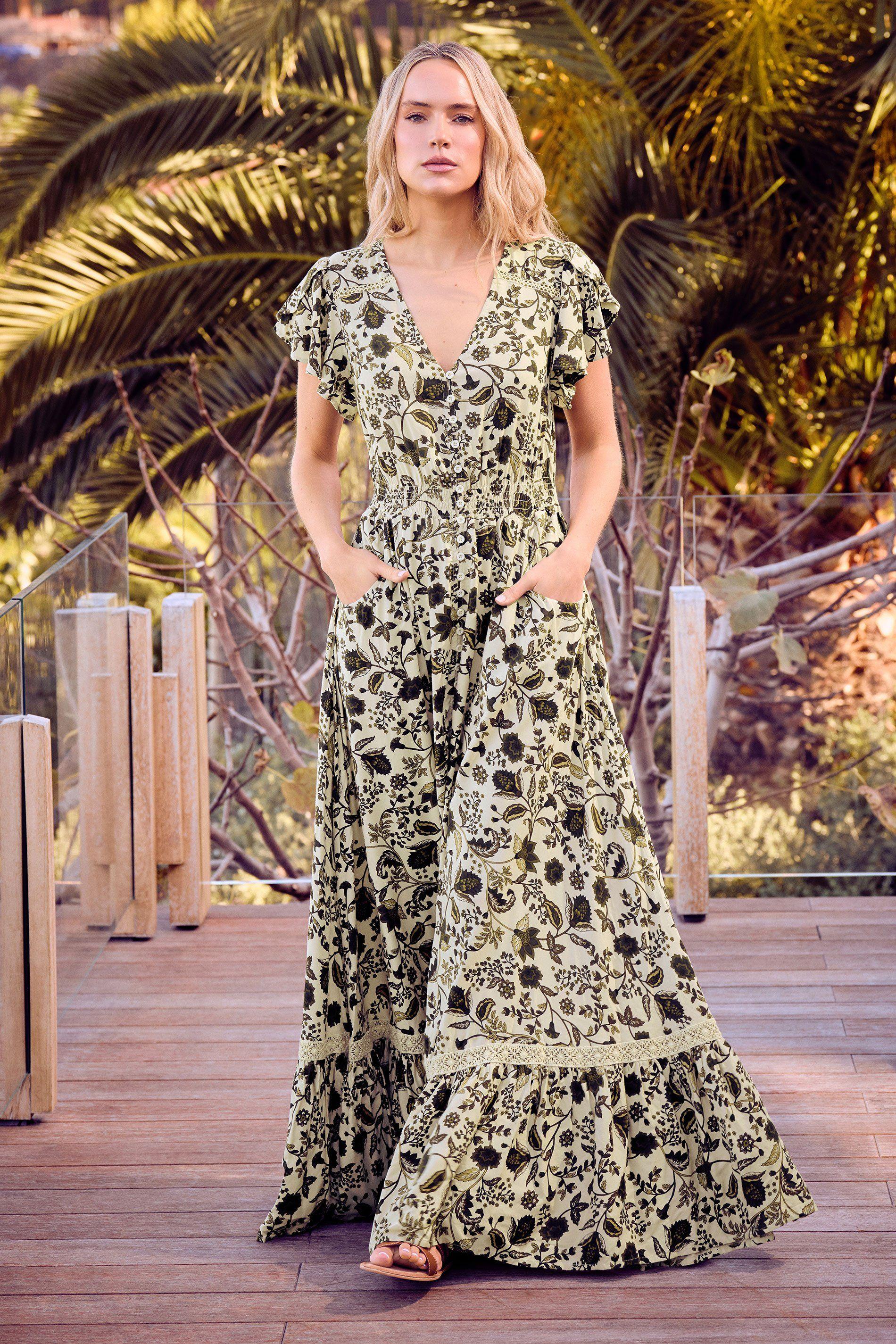 Tall Floral Button Maxi Dress by LONG TALL SALLY