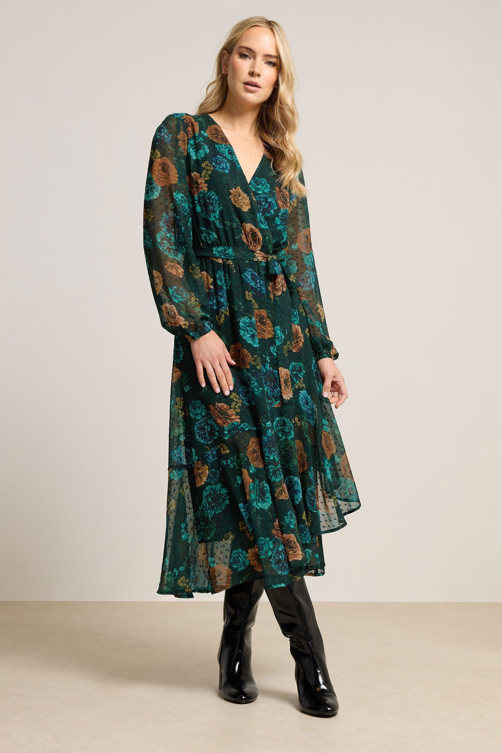 Tall Floral Chiffon Dobby Dress by LONG TALL SALLY