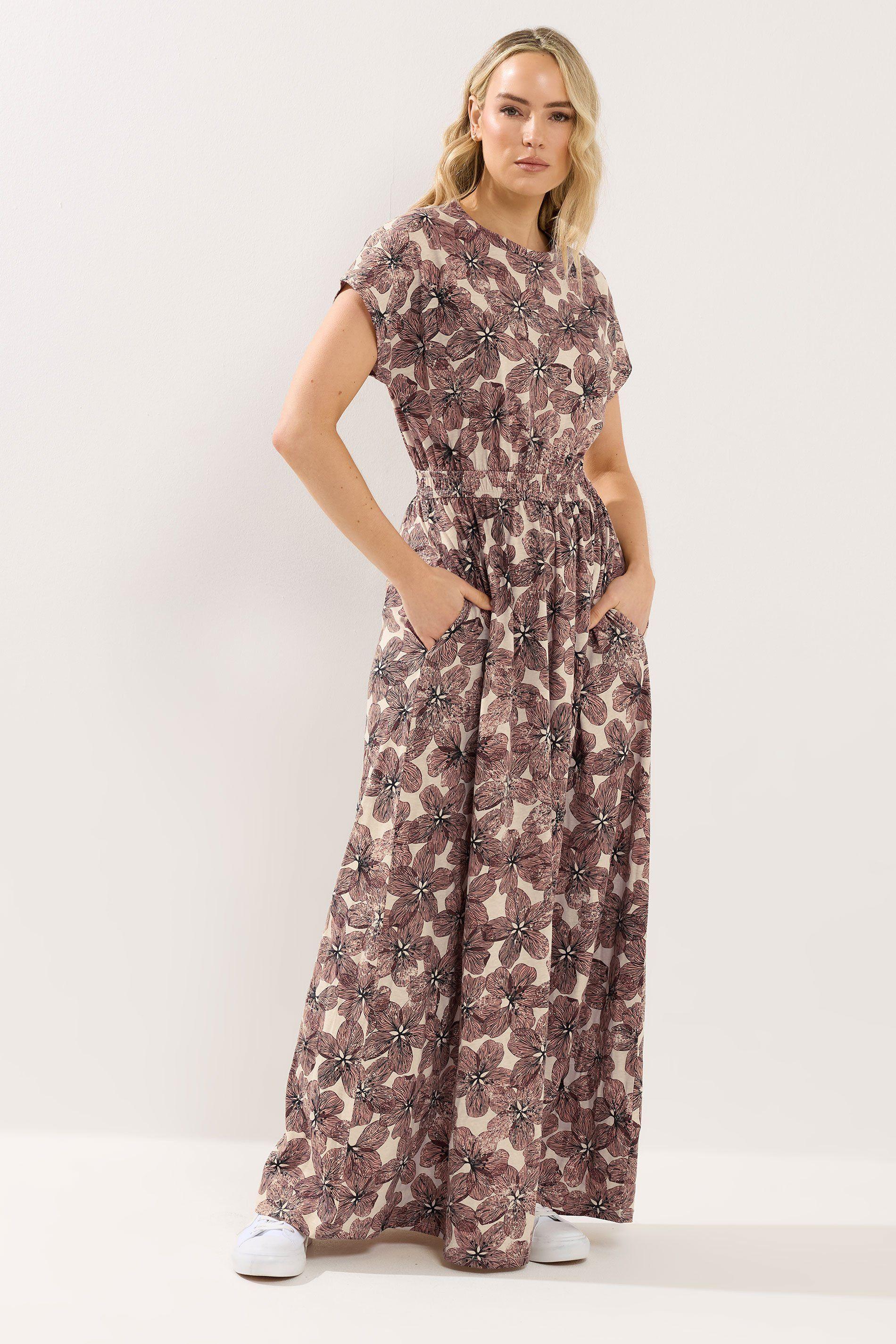 Tall Floral Jersey Shirred Waist Maxi Dress by LONG TALL SALLY