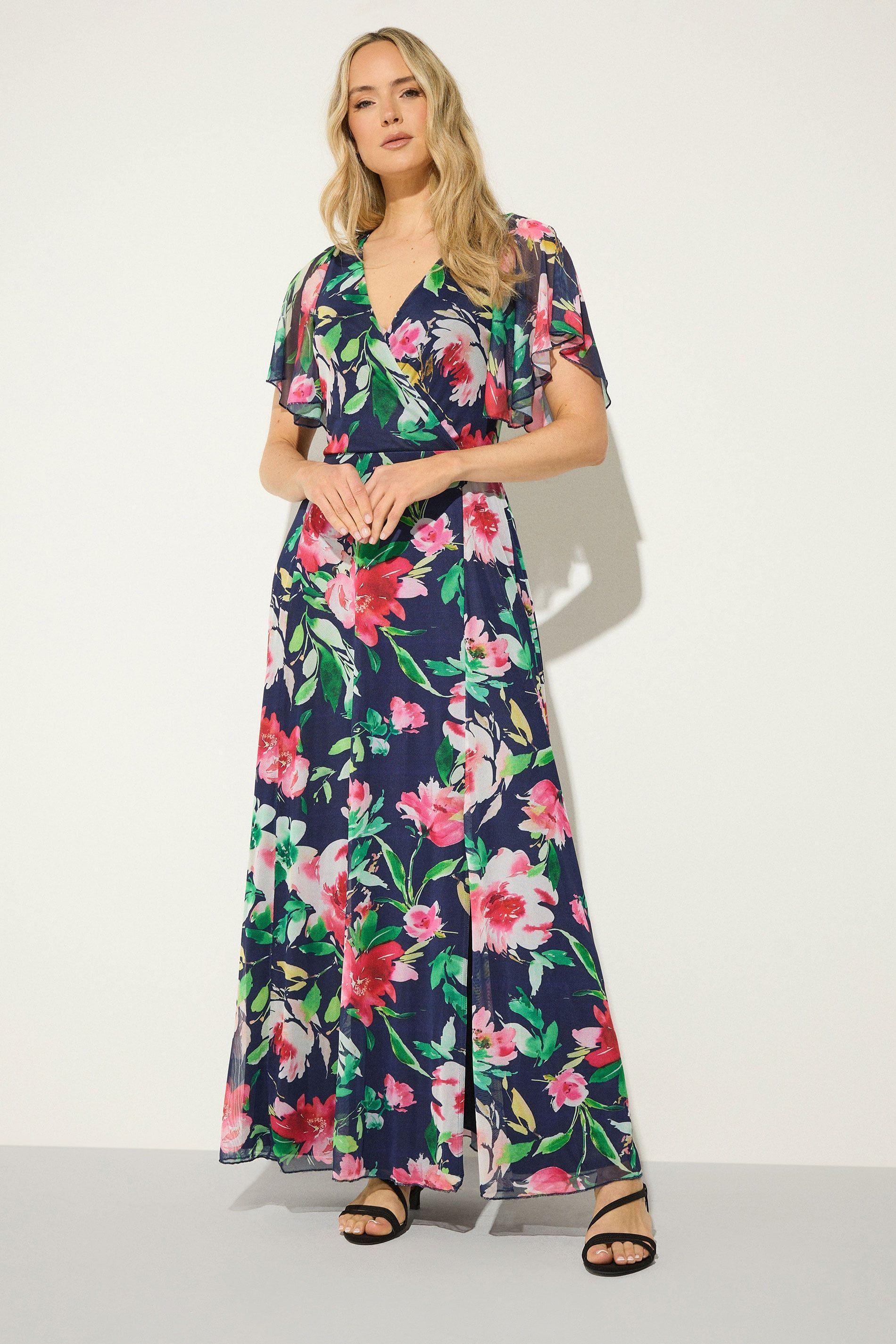 Tall Floral Mesh Maxi Dress by LONG TALL SALLY