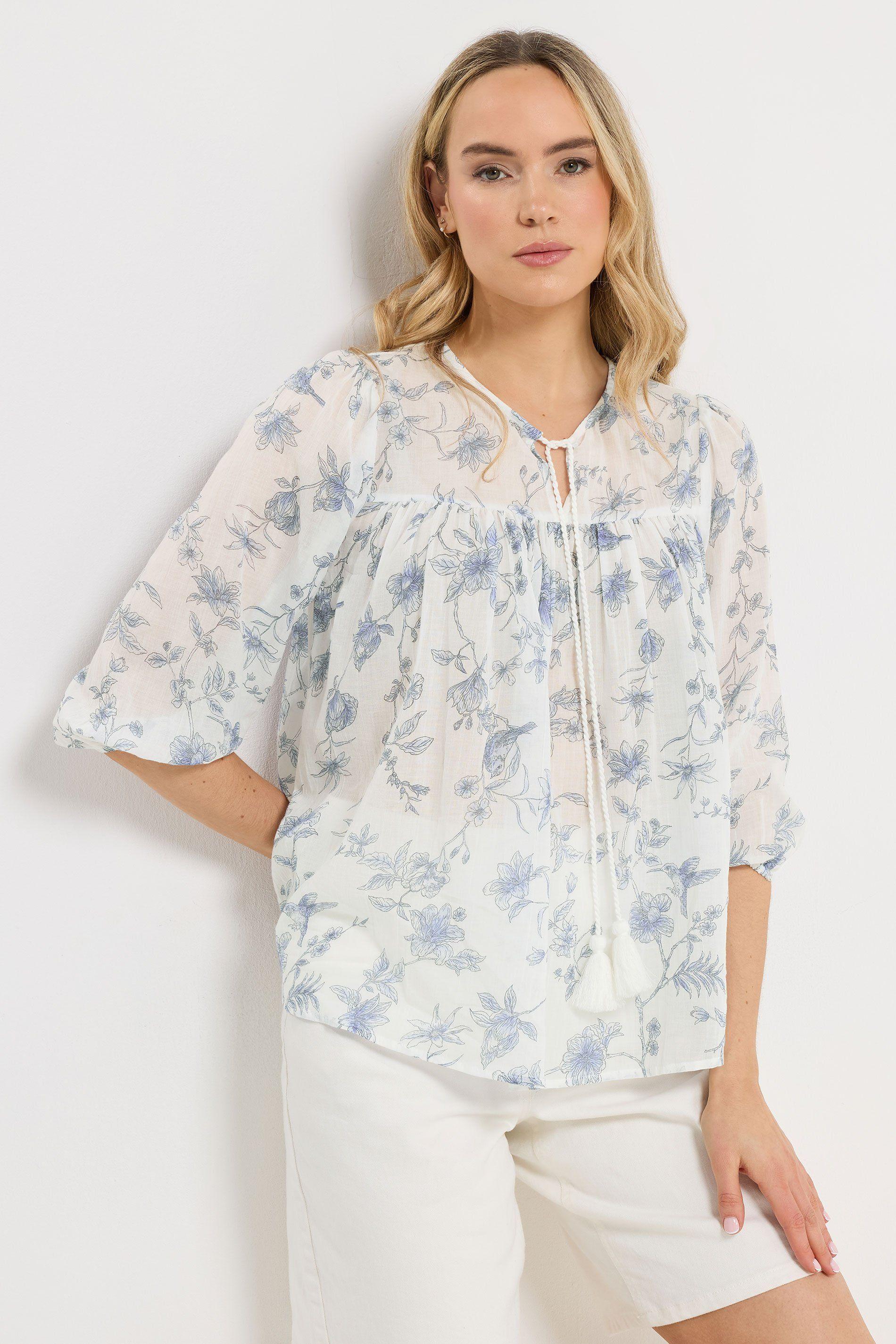 Tall Floral Tassel Tie Blouse by LONG TALL SALLY