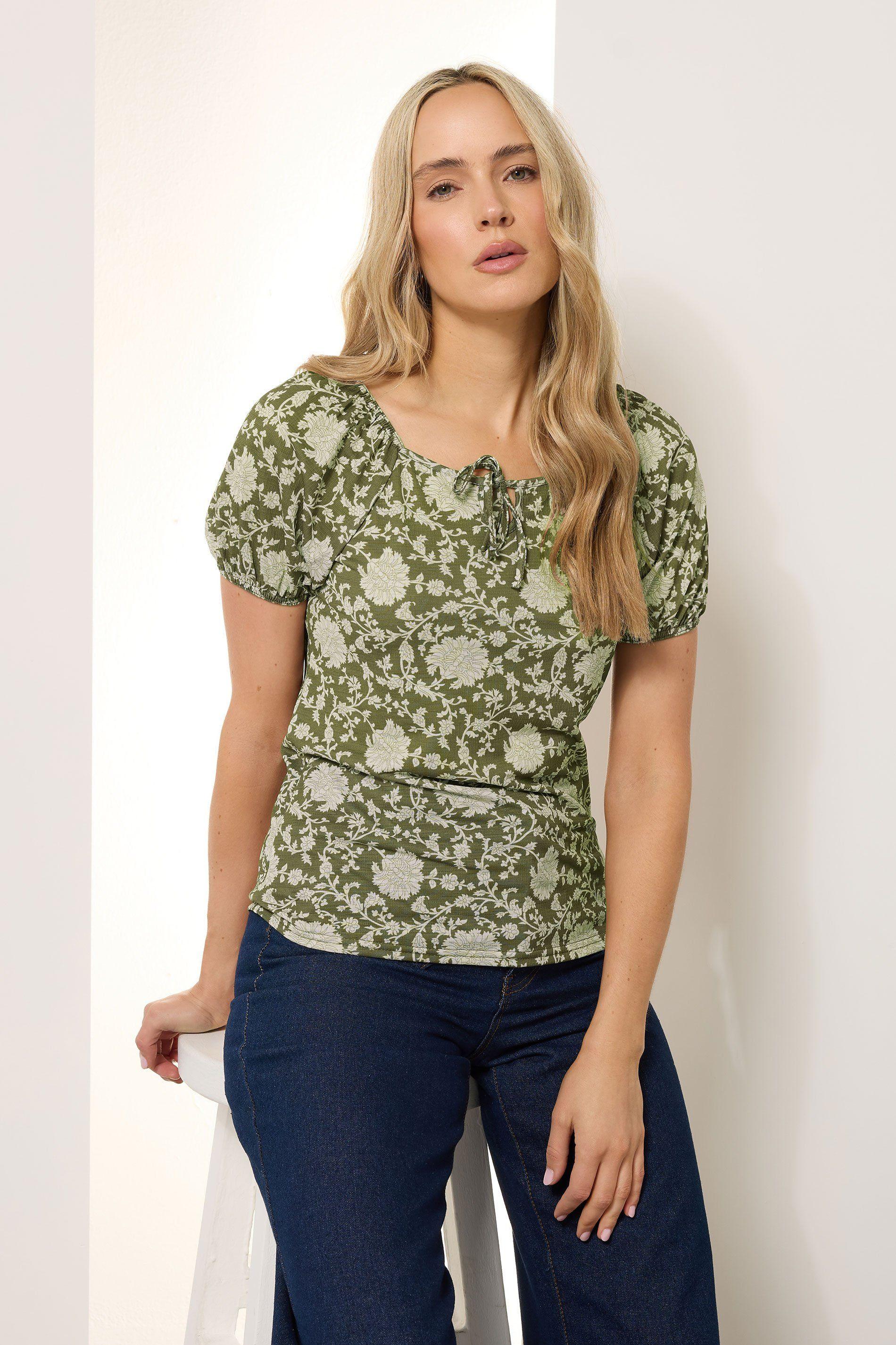 Tall Floral Tie Front Top by LONG TALL SALLY