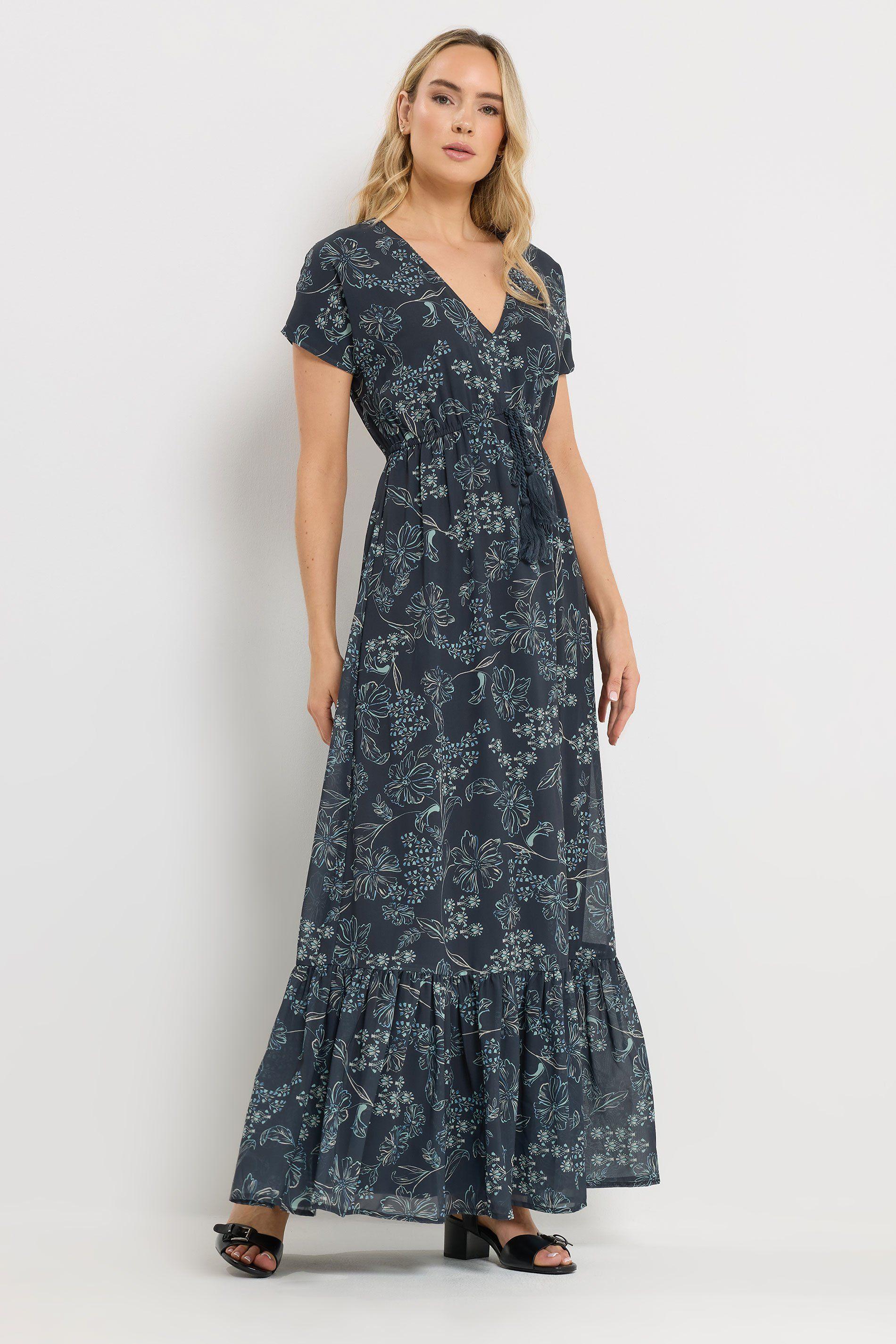 Tall Floral Tie Waist Maxi Dress by LONG TALL SALLY