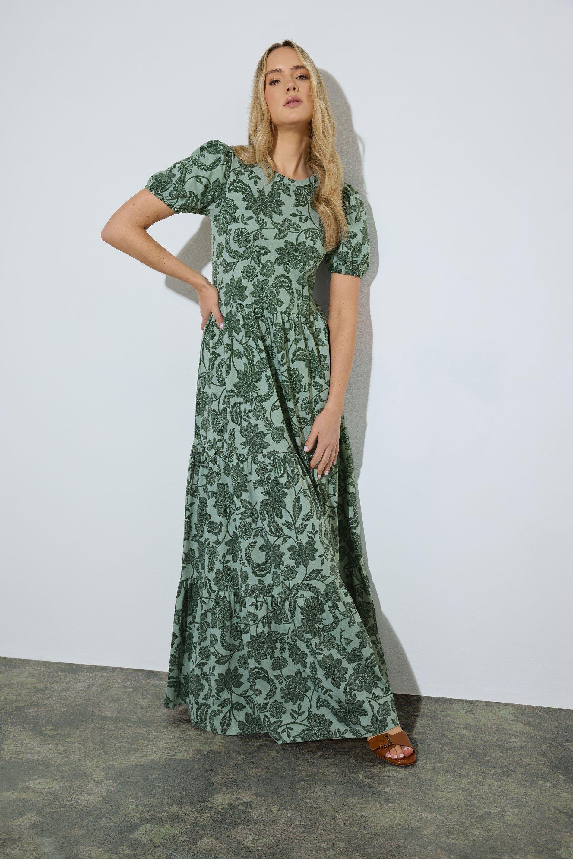Tall Floral Tiered Maxi Dress by LONG TALL SALLY