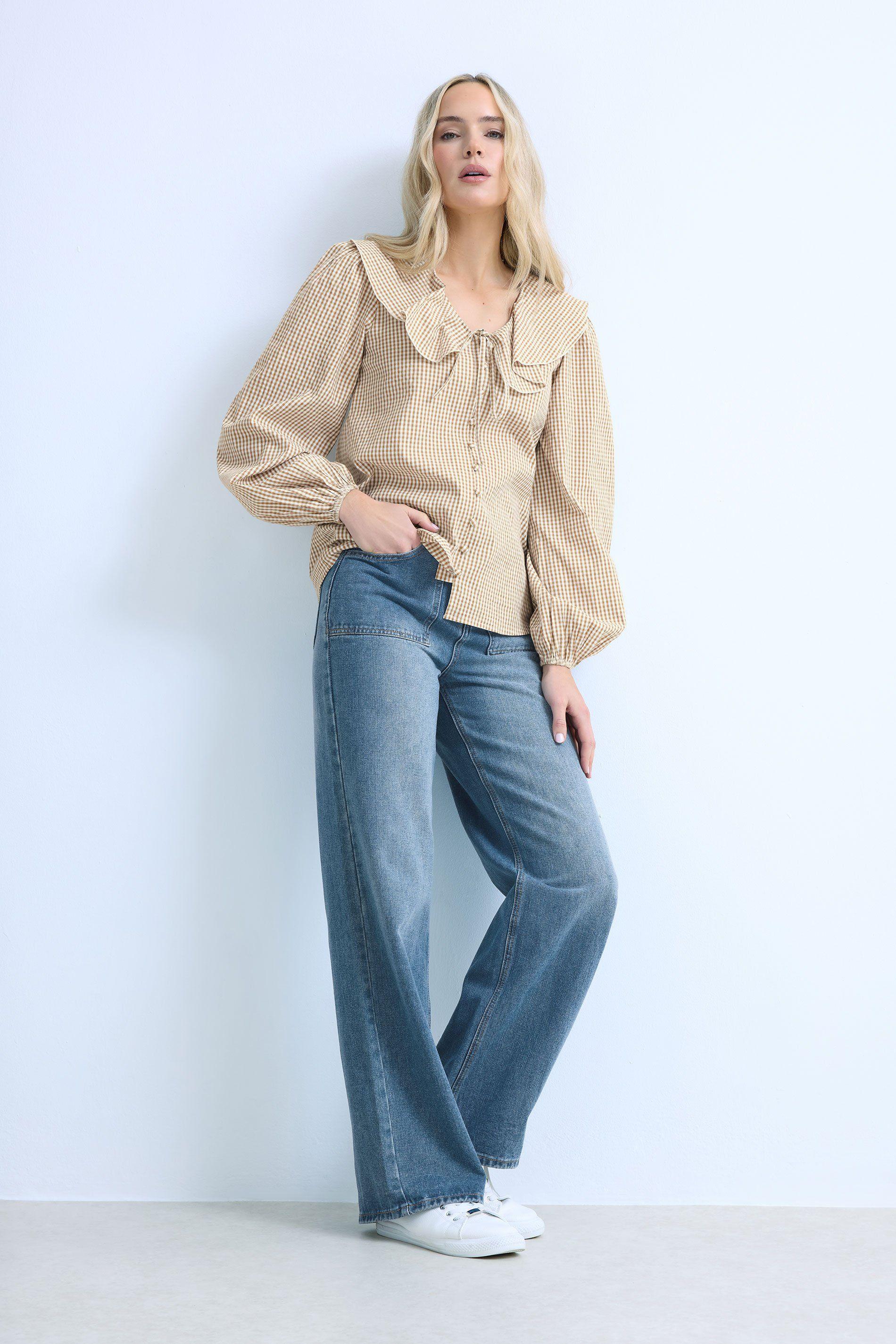 Tall Gingham Cotton Shirt by LONG TALL SALLY