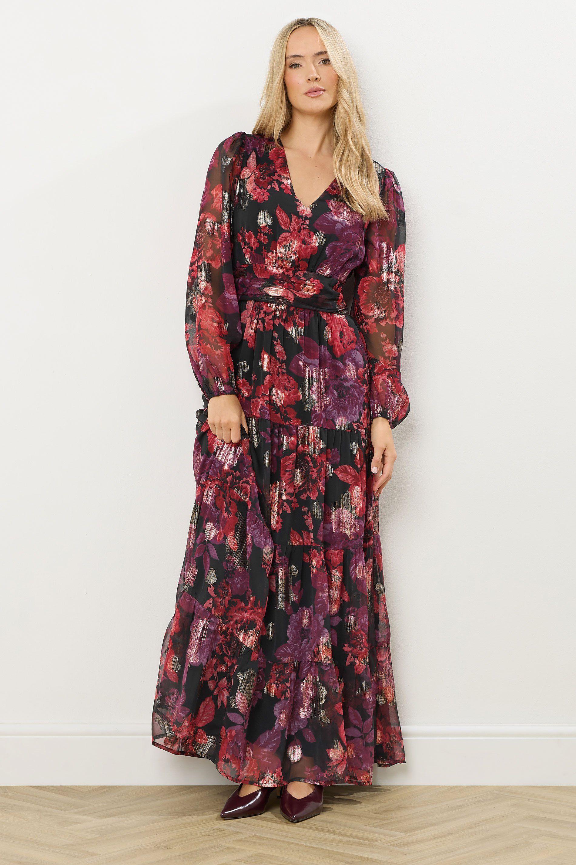 Tall Jacquard Tiered Maxi Dress by LONG TALL SALLY