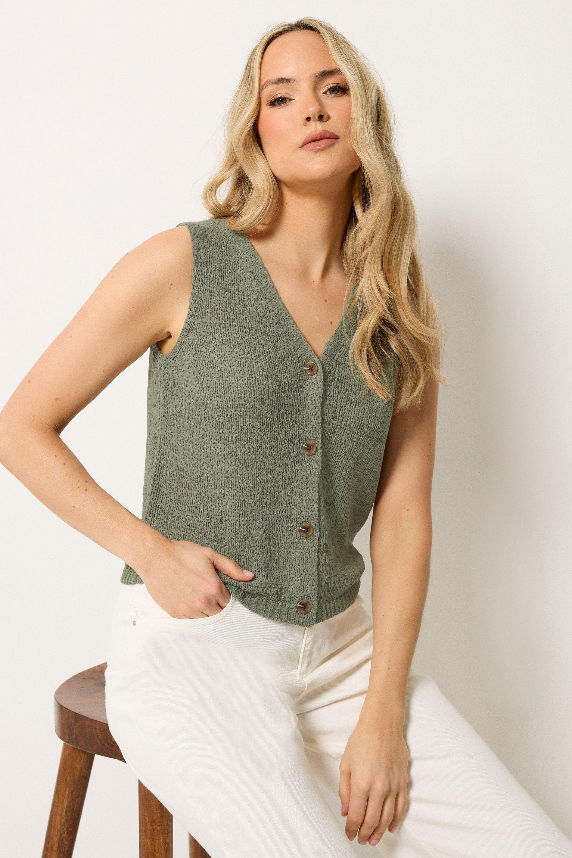 Tall Knitted Vest Top by LONG TALL SALLY